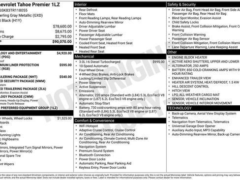 New 2026 Chevrolet Tahoe Premier AWD/4WD image 24