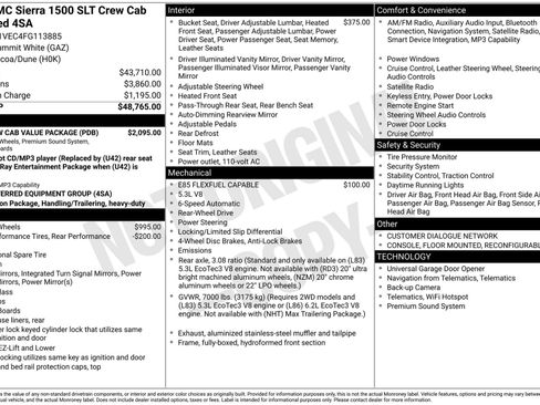 Used 2015 GMC Sierra 1500 SLT w/ SLT Crew Cab Value Package image 1