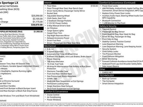 Certified 2021 Kia Sportage LX w/ LX AWD Popular Package image 32