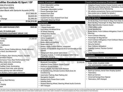 New 2026 Cadillac Escalade IQ Sport 1 w/ LPO, Floor Liner Package image 10