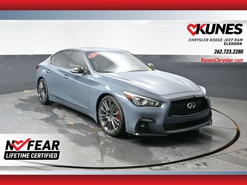 Used 2021 INFINITI Q50 Red Sport 400 w/ Carbon Fiber Package image 1