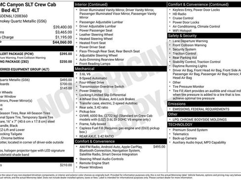 Used 2020 GMC Canyon SLT w/ Driver Alert Package image 6