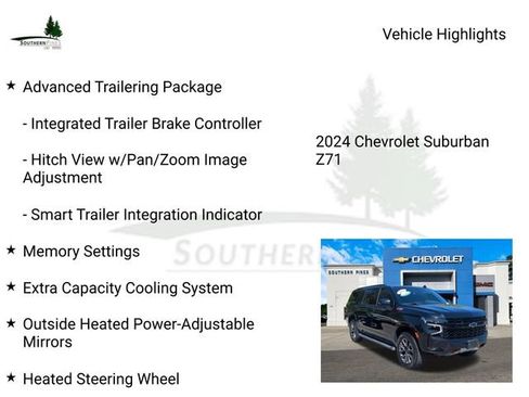 Used 2024 Chevrolet Suburban Z71 w/ Luxury Package AWD/4WD image 35