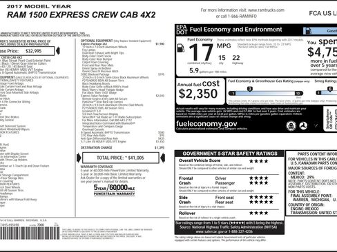 Used 2017 RAM 1500 Express w/ Express Value Package RWD image 2