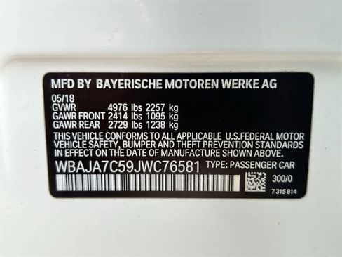 Used 2018 BMW 530i xDrive w/ Premium Package image 36