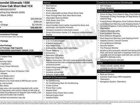 Used 2025 Chevrolet Silverado 1500 Custom RWD image 2