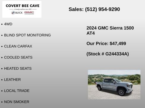 Used 2024 GMC Sierra 1500 AT4 w/ Technology Package AWD/4WD image 6
