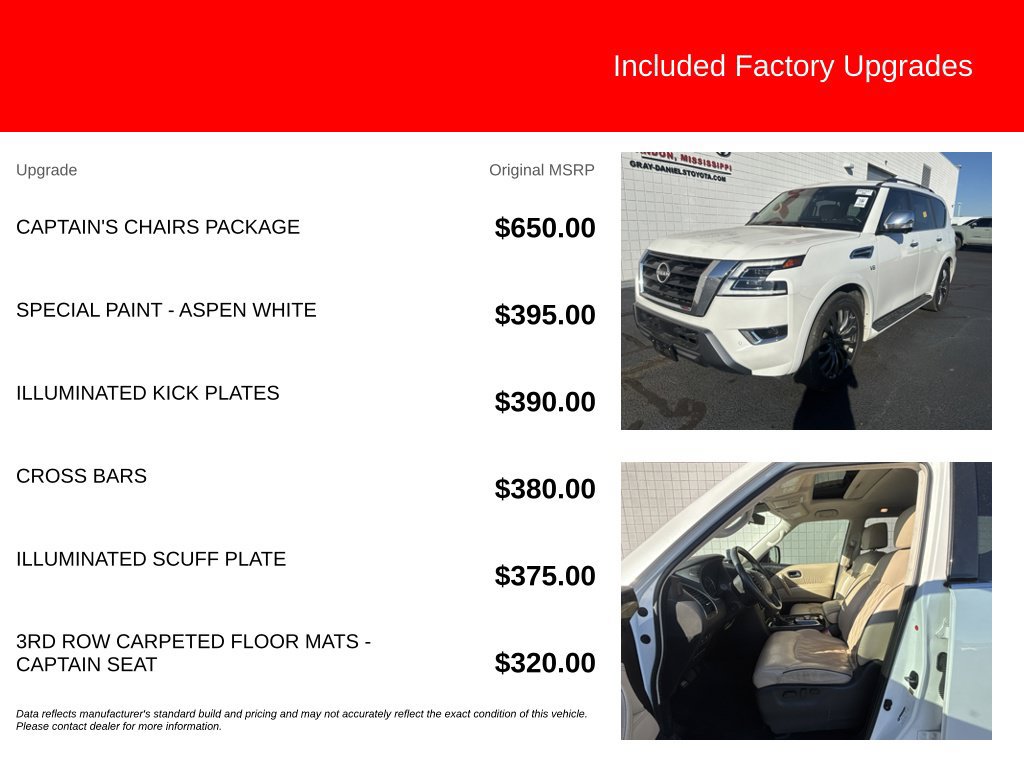 Used 2021 Nissan Armada Platinum w/ Captain's Chairs Package RWD image 5