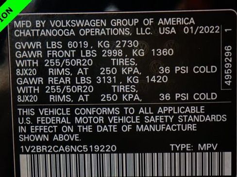 Used 2022 Volkswagen Atlas SEL AWD/4WD image 96