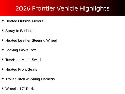 New 2026 Nissan Frontier SV w/ SV Convenience Package image 14