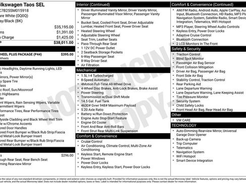 Used 2025 Volkswagen Taos SEL w/ Black Wheel Plus Package image 7