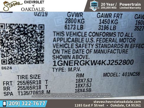 Certified 2019 Chevrolet Traverse LT image 36