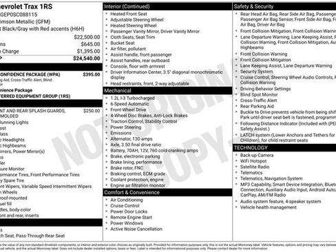 Used 2025 Chevrolet Trax RS w/ Driver Confidence Package FWD image 30