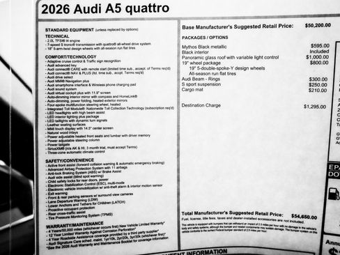 New 2026 Audi A5 Premium AWD/4WD image 31