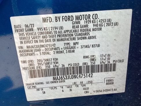Used 2022 Ford EcoSport SES w/ Interior Protection Package AWD/4WD image 32