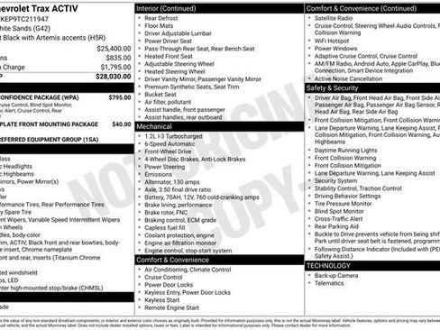 New 2026 Chevrolet Trax ACTIV w/ Driver Confidence Package FWD image 29
