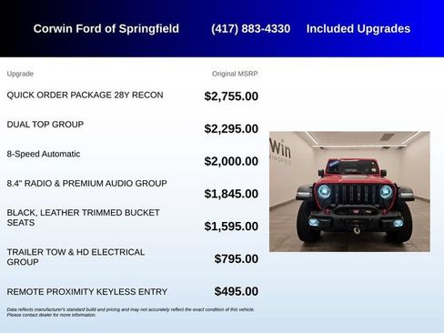Used 2020 Jeep Wrangler Unlimited Rubicon w/ Quick Order Package 28Y Recon AWD/4WD image 5