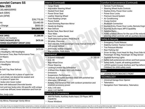 Used 2011 Chevrolet Camaro SS w/ RS Package RWD image 20