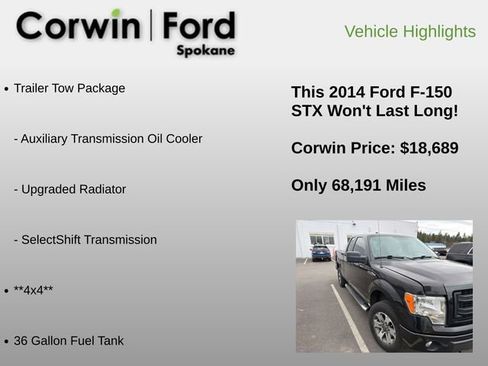 Used 2014 Ford F150 STX w/ Equipment Group 201A Mid image 6