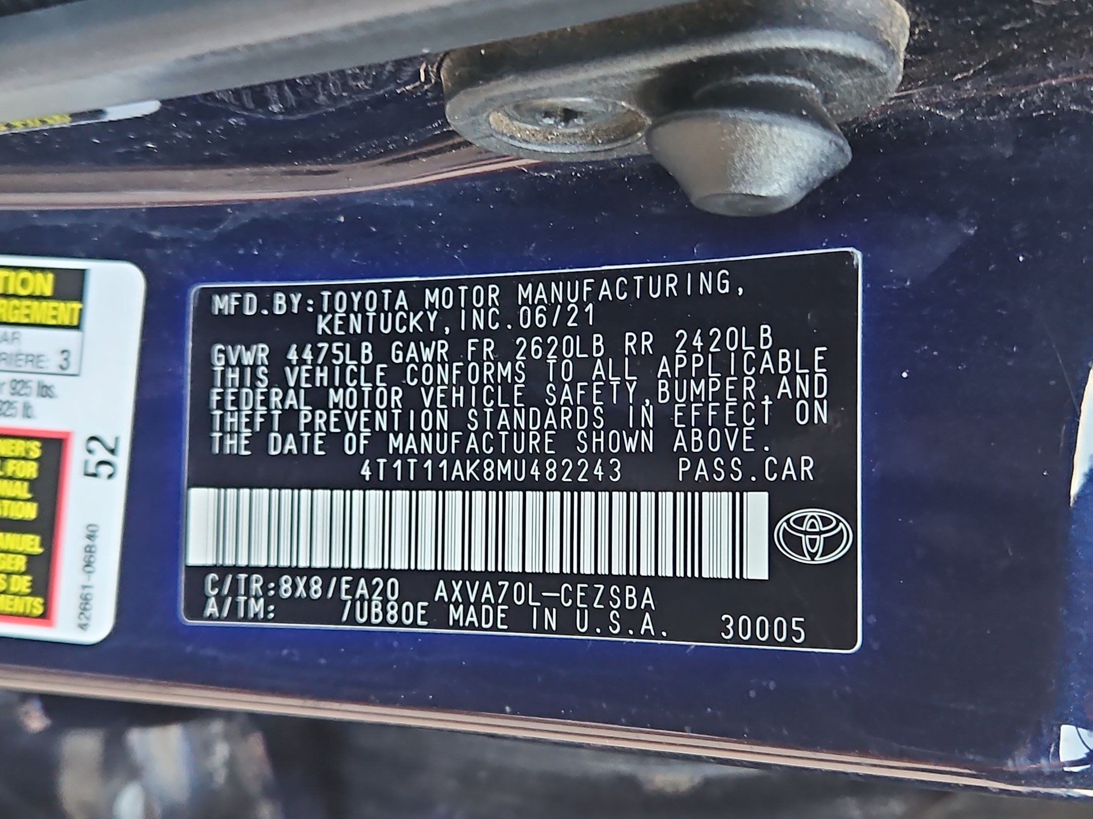 Used 2021 Toyota Camry SE FWD image 33
