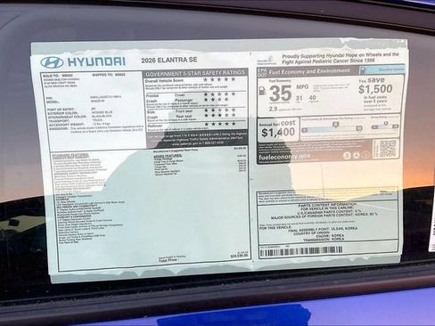 Certified 2026 Hyundai Elantra Sport FWD image 14