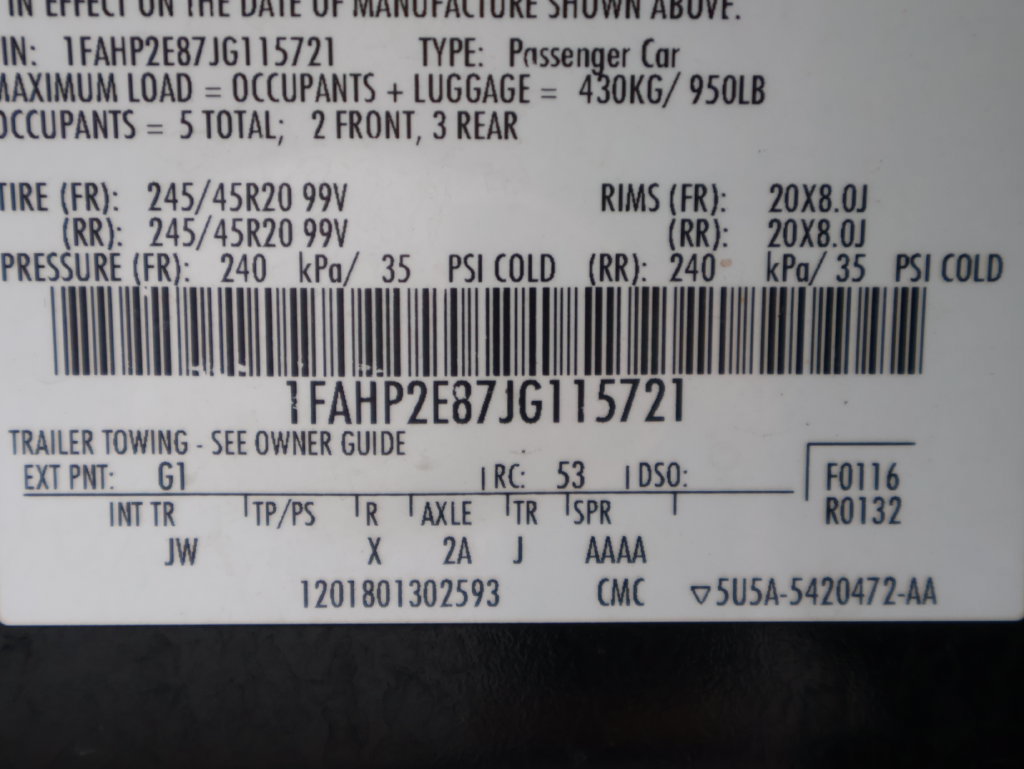 Used 2018 Ford Taurus SEL w/ Equipment Group 201A FWD image 43