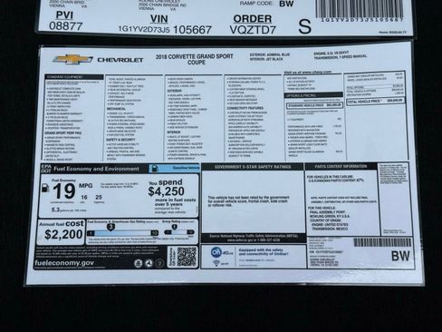 Used 2018 Chevrolet Corvette Grand Sport RWD image 40