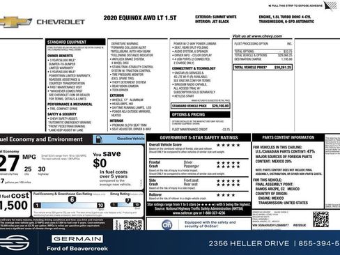Used 2020 Chevrolet Equinox LT AWD/4WD image 27