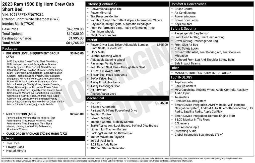 Used 2023 RAM 1500 Big Horn AWD/4WD image 8