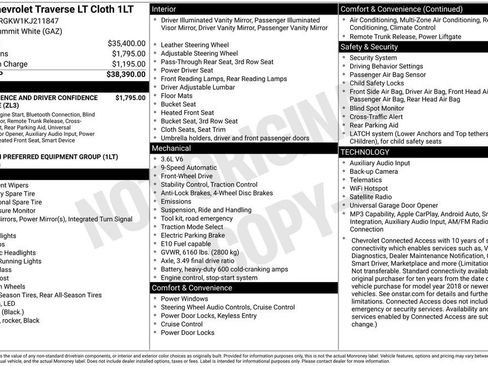 Used 2019 Chevrolet Traverse LT FWD image 6