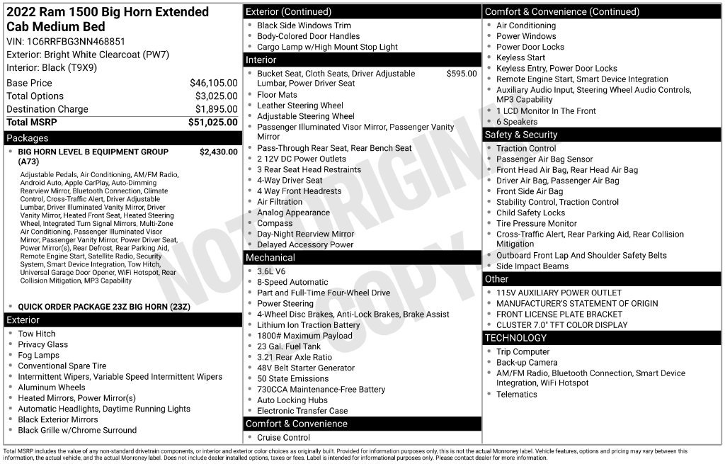 Used 2022 RAM 1500 Big Horn AWD/4WD image 6