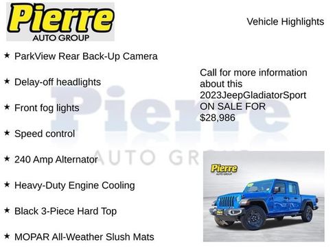 Used 2023 Jeep Gladiator Sport w/ Trailer Tow Package AWD/4WD image 23
