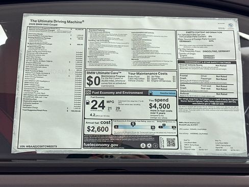 New 2026 BMW 840i Coupe w/ M Sport Professional Package image 28