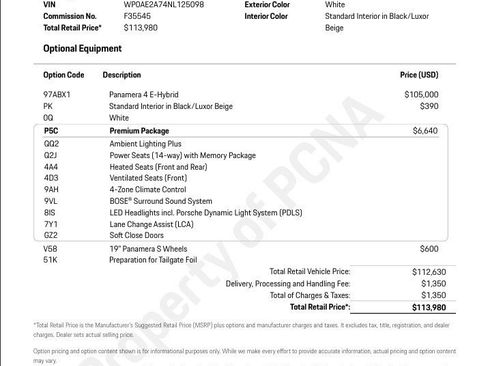 Used 2022 Porsche Panamera 4 w/ Premium Package image 24