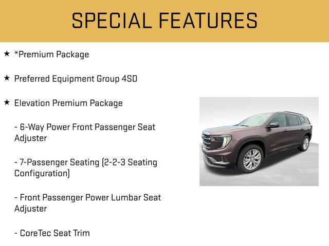 Used 2026 GMC Acadia Elevation w/ Elevation Premium Package AWD/4WD image 6