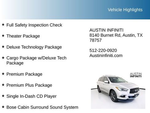 Used 2017 INFINITI QX60 FWD w/ Deluxe Technology Package image 10