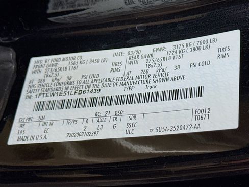 Used 2020 Ford F150 Lariat w/ FX4 Off-Road Package image 39