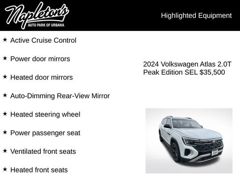 Used 2024 Volkswagen Atlas Peak Edition SEL AWD/4WD image 8
