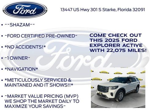 Used 2025 Ford Explorer Active w/ Active Comfort Package RWD image 6