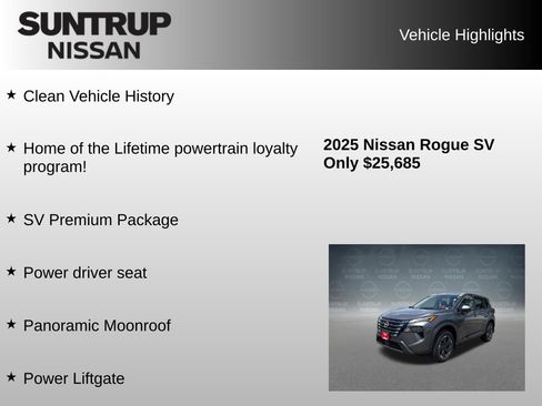 Used 2025 Nissan Rogue SV w/ SV Premium Package FWD image 8