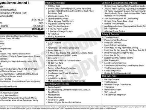 Certified 2023 Toyota Sienna Limited AWD/4WD image 30
