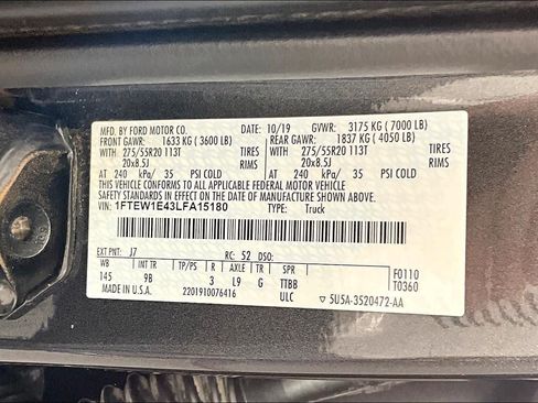 Used 2020 Ford F150 Platinum w/ Equipment Group 701A Luxury AWD/4WD image 65