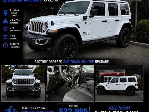Used 2025 Jeep Wrangler Unlimited Sahara w/ Safety Group AWD/4WD image 1