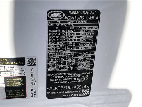 Used 2023 Land Rover Range Rover Long Wheelbase SE image 34