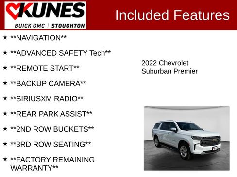 Used 2022 Chevrolet Suburban Premier AWD/4WD image 2