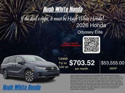 New 2026 Honda Odyssey Elite