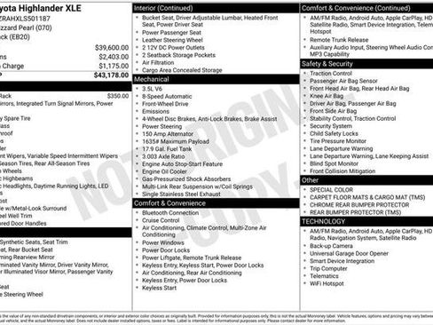 Certified 2020 Toyota Highlander XLE FWD image 2