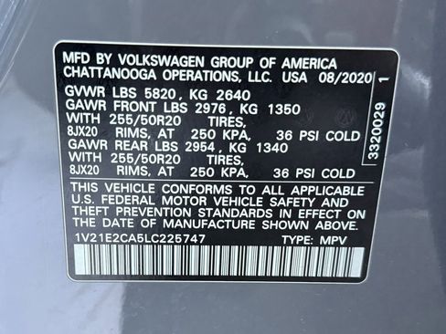 Used 2020 Volkswagen Atlas Cross Sport SE image 51