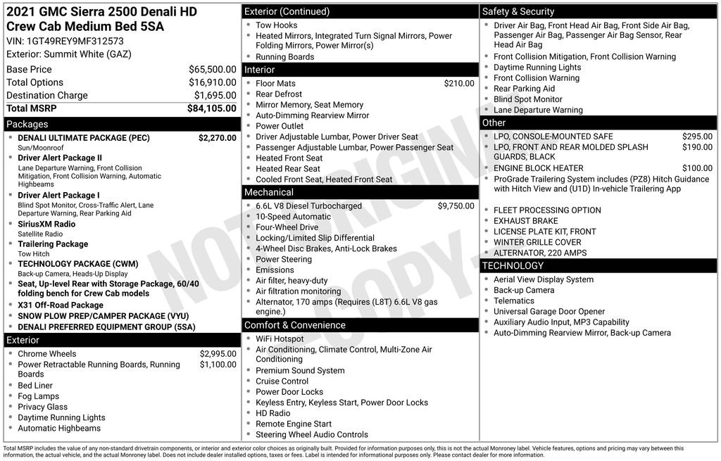 Certified 2021 GMC Sierra 2500 Denali w/ Denali Ultimate Package AWD/4WD image 52