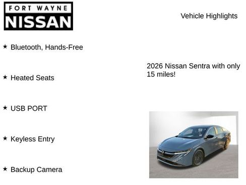 New 2026 Nissan Sentra SV w/ SV Convenience Package FWD image 8
